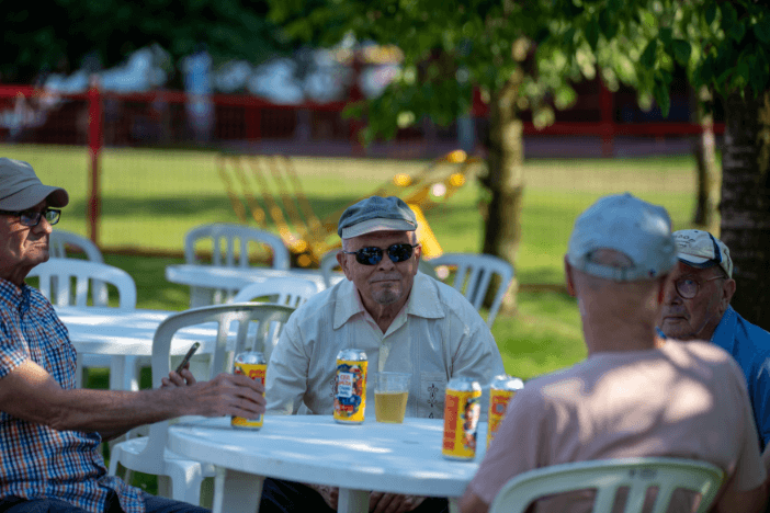 persons talking with theirs granville cans
