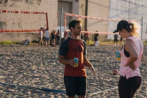 people speak after play volleyball