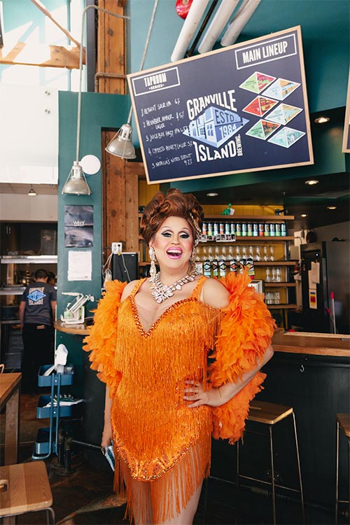 drag queen posing for photo
