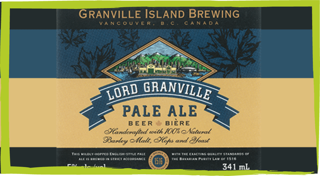 canette de bière ambrée Lord Granville sur 1987